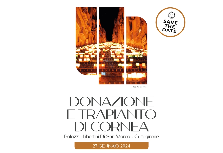DONAZIONE E TRAPIANTO DI CORNEA - 27/01/2024 - Palazzo Libertini Di San Marco - Caltagirone